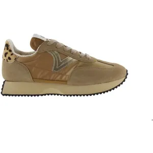 Baskets en nylon métallisé et cuir fendu femme Victoria Cosmos pas cher