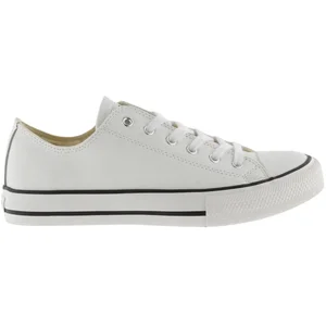 Baskets femme Victoria toile - blanc - 37 - VICTORIA - Femme - Lacets - Plat pas cher