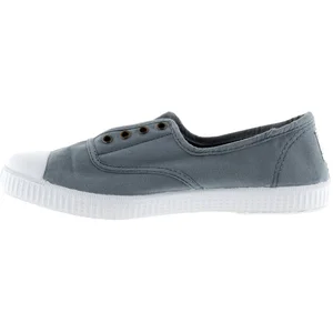 Baskets sans lacets toile lavée femme Victoria 1915 Anglaise - bleu atlantique - 40 pas cher