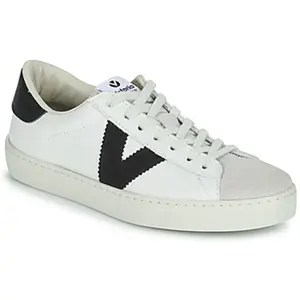 Victoria Chaussures Victoria Berlin Pour Femmes - Baskets En Cuir Blanc Et Noir - 39 pas cher