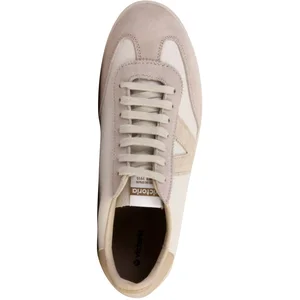 Baskets basses - VICTORIA - Beige - Cuir - Femme - Lacets pas cher
