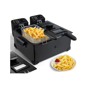 Aigostar Feast - Friteuse double cuve indépendantes 0% BPA. Entièremen...