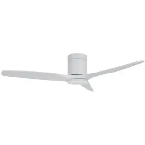 GSC Ventilateur de plafond Kasama avec lumière CCT orientable et commande Ø132 DC Blanc pas cher