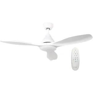 GSC - Ventilateur de plafond avec commande 46' dc cct moteur réglable 3 pales Blanc pas cher