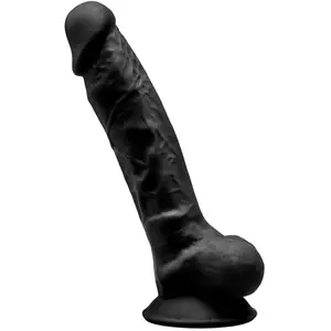 SILEXD Gode Réaliste Noir Double Densité N° 1 17,5 cm