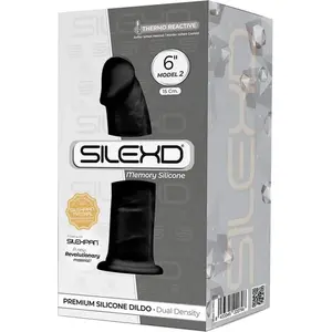 SILEXD Gode Réaliste Noir Double Densité N° 2 15 cm pas cher