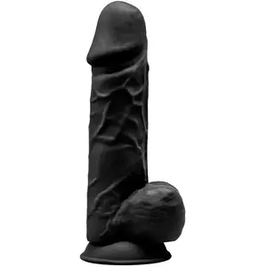 SILEXD Gode Réaliste Noir Double Densité N° 4 21,5 cm pas cher