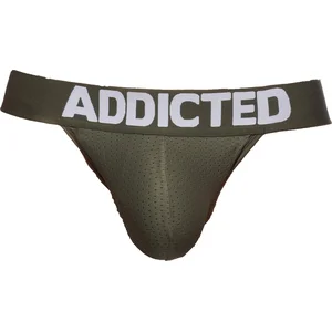 Addicted Jockstrap PUSH UP MESH Kaki marron M pas cher
