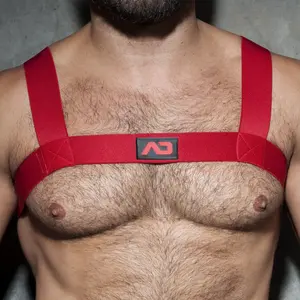 Harnais Élastique AD FETISH Basic Rouge rouge M/L