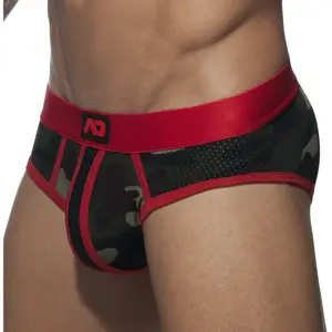 Addicted Slip CAMO STRIPE Rouge rouge M pas cher