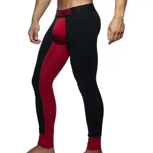 Long John Rib Combin Noir-Rouge rouge M