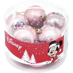 Arditex Lot de 10 Boules de Noël - Disney Minnie - Rose - 6 cm pas cher