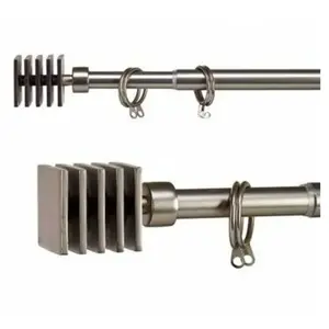 A&R AR Tringle à Rideaux Extensible Métal Chromé Carré - 170 à 320cm pas cher