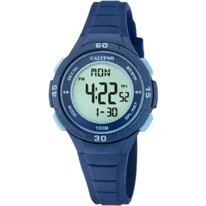 Montre Digitale - CALYPSO - K5830/5 - Silicone Bleu - Étanche 10 Atm -... pas cher