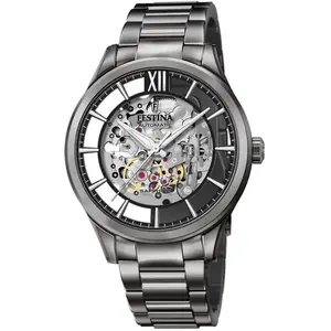 Festina Herenhorloge F20632/1 Antracite Automatic, 5 Atm , Saffierglas pas cher
