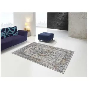 Tapis ATTICGO vintage 120 x 170 cm MABEL 2764 gris pas cher