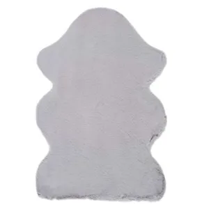 Tapis ATTICGO shaggy uni 60 x 90 cm FOX LISO 60X90 argent pas cher