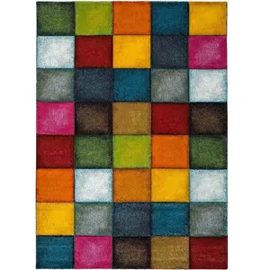 Tapis ATTICGO géométrique 140 x 200 cm MATRIX 22605 multicolore