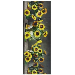 Tapis ATTICGO dessins avec des fleurs 52 x 200 cm RICCI SUNFLOWERS jaune pas cher