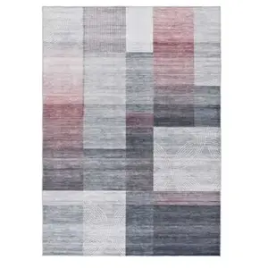 Tapis ATTICGO géométrique 80 x 150 cm CLASS gris pas cher