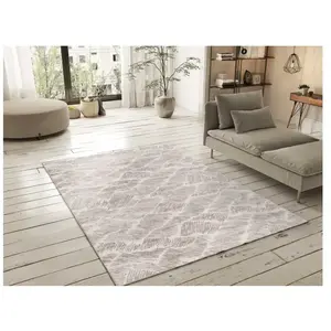 Tapis ATTICGO abstrait 80 x 150 cm CLASS beige pas cher