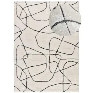 Tapis ATTICGO géométrique 160 x 230 cm BLANCHE 8522 blanc