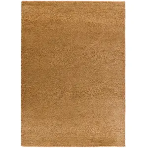 Tapis ATTICGO shaggy uni 60 x 120 cm ATLAS camel pas cher