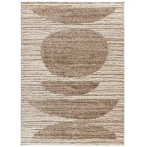 Tapis ATTICGO scandinave 120 x 170 cm LIMA 3502 beige pas cher