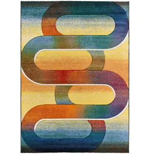 Tapis ATTICGO géométrique 120 x 170 cm SYBIL 40405 multicolore