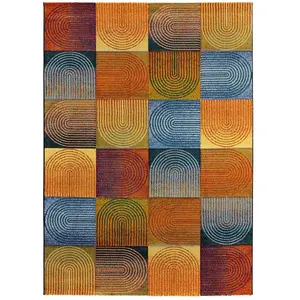 Tapis ATTICGO géométrique 120 x 170 cm SYBIL 40407 multicolore pas cher