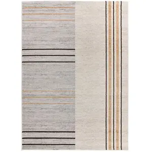 Tapis ATTICGO géométrique 133 x 190 cm CRAFT 12936 gris / beige