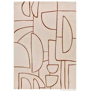 Tapis ATTICGO géométrique 160 x 230 cm BERUTI 12923 beige / cuivre