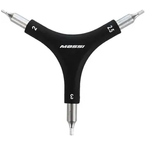 Massi Clé Allen triple 2/2,5/3 mm Accessoires vélo, adulte, unisexe, noir (noir), taille unique pas cher