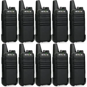 Retevis RT622 Talkie Walkie Mini Professionnel, PMR446, VOX Squelch, Rechargeable Longue Portée pour L'école, Restaurants(10 Pack)Vendu parcdiscount