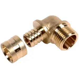 Raccord de plomberie - PB TUB - Coude à glissement fileté mâle 12x17 - Laiton et PER - Fixation à glissementVendu parcdiscount