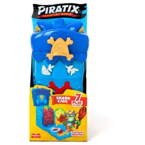 PIRATIX Secret Shark Cave - Cave Secret Shark Island, Contient 1 Shark Cave, 1 Piratix, 2 accessoires (1 arme et 1 sceptre), 1 crabe et 1 trésor pas cher