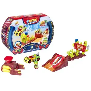 Ensemble avec figurine T-Racers voiture et rampe Eagle Jump pas cher