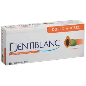 Dentiblanc Blanqueador Intensivo con papaya pack 2 x 100 ml pas cher