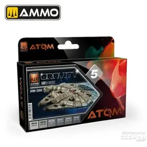 AMMO MIG 20808 ATOM - Gravity Set 5 - Grijze Kleuren - Acryl Set 6x20m...Vendu parbol
