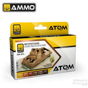 AMMO MIG Hobbyverf Acrylverf - MIG 20714 ATOM - Roest Effect Kleuren - Acryl Set 6x20ml Verf set
