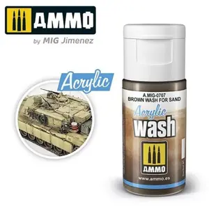 AMMO MIG 0707 Acrylic Wash Brown for Sand - 15ml Effecten potjeVendu parbol