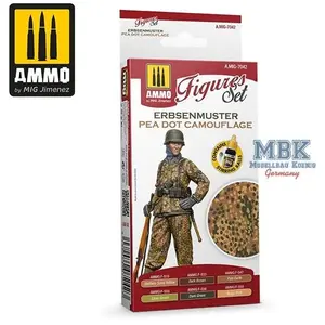 AMMO MIG 7042 Erbsenmuster Pea Dot Camouflage Figures - Acryl Set Verf...