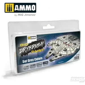 AMMO MIG Hobbyverf - MIG 7300 Drybrush Set - Grey Colors Verf set - 4x... pas cher