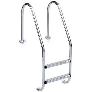 Echelle inox 2 marches pour piscine béton