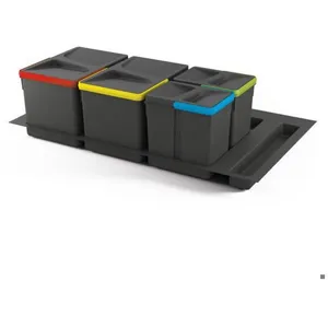 Emuca Ensemble De Contenants Avec Base Recyclable Pour Tiroir De Cuisine