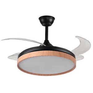 FERRIMEX Ventilateur de plafond COSMOS MINI noir/hêtre 4 pales escamot... pas cher