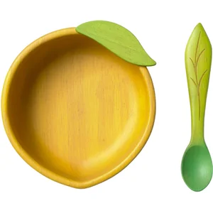 Set repas bébé bol et cuillère Lou le citron pas cher