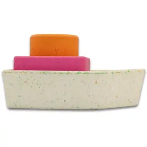 Oli & Carol Jouet de bain bateau en caoutchouc orange pas cher