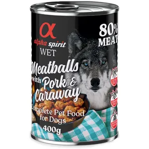 alpha spirit Boulettes de viande 6 x 400 g pour chien pas cher
