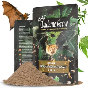 MADAME GROW - Engrais Organique en Poudre - Guano de Chauve-souris - Engrais Naturel Plantes - Riche en Calcium & Magnésium - 500 g